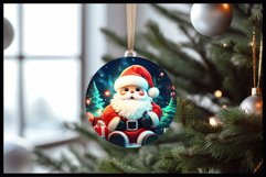 Santa Claus Christmas Round Ornament Sublimation Product Image 2