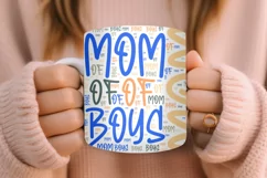 "Personalized Mom of Boys coffee cup, perfect gift for boy moms"