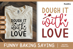 Funny Baking Saying SVG For Baker | Dough It With Love Product Image 1