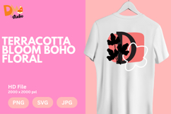 Terracotta Bloom Boho Floral Monogram Product Image 1