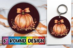 PNG Round Design Watercolor Halloween Pumpkin Product Image 1