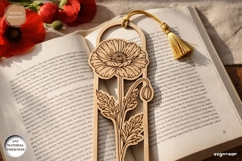 Poppy Flower Bookmark Laser Cut | Book Lover | SVG Product Image 2
