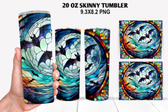 Halloween Skinny Tumbler 20oz Wrap Design, Halloween Tumbler Product Image 1