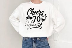 Cheers to 70 years SVG Product Image 1