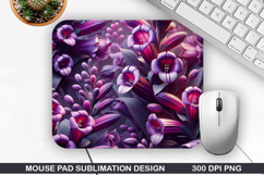 3D Flowers Mouse Pad Sublimation, Flowers Mouse Pad PNG Product Image 1