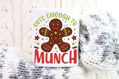 Cute Enough To Munch Svg, Kids Christmas Gingerbread Svg. Product Image 9