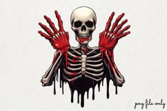 Valentines Skeleton Hand Clipart PNG Product Image 1