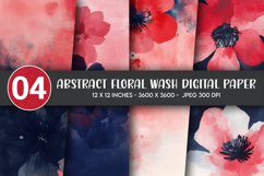 Abstract Floral Wash Digital Paper Product Image 1