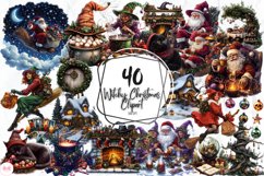 Witchy Christmas Clipart Product Image 1