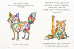 Chaotic Autumn Fox Clipart Product Image 2