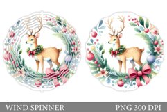 Christmas Deer Wind Spinner. Christmas Wind Spinner Design Product Image 1