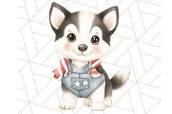 Patriotic Dogs Clipart, Cute 4th of July Puppies PNG Product Image 3