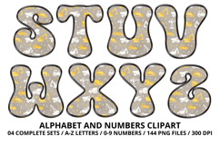 Construction Alphabet Letters &amp; Numbers Clipart PNG 300DPI Product Image 4
