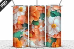 Flowers Tumbler Design | Valentine's Day Tumbler Wrap Product Image 3