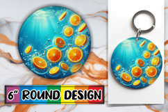 Blissful Keychain Sublimation, 3D Fruits Product Image 1