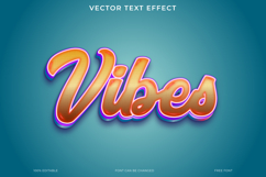 Vibes Text Effect 3D Vector EPS Editable File Product Image 1