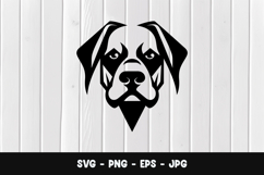 Boxer Dog Face SVG PNG Product Image 1