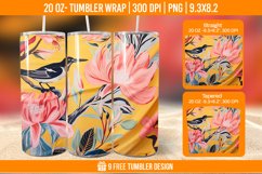 Sparrow Tumbler Wrap Designs, Sublimation Wrap Product Image 1