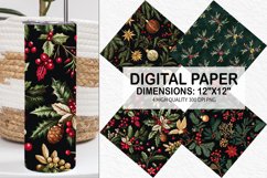 Christmas Embroidery Seamless Digital Paper Product Image 1