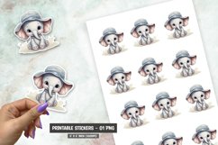 Cute elephant sticker, Baby elephant sticker png Product Image 1
