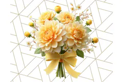 Pastel Flower Bouquet PNG Clipart, Elegant Floral Art Product Image 2