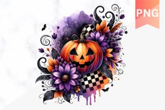 Flowers Halloween Sublimation - Flowers Clipart PNG Design Product Image 1