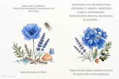 Mediterranean Summer Flowers Clipart Product Image 2