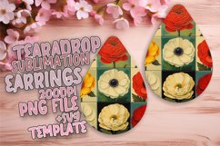 Enchanting Blossom PNG Teardrop Earring Design Sublime Product Image 1