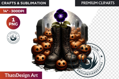 Halloween Character Boots - Spooky Gothic Clipart PNG Product Image 1