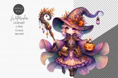 Halloween clipart, Witch clipart, Autumn clipart Product Image 1