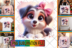 Dazzling Tote Bag Designs PNG, 3D Dog Product Image 1