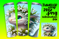 SLEEK PNG Tumbler Design 20oz , Dragon Product Image 1