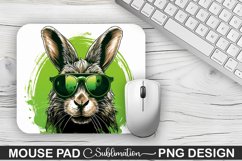 St. Patrick&#039;s Day Bunny Sublimation Mouse Pad Design Product Image 1
