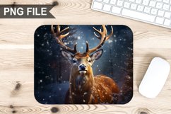Christmas Deer Sublimation Mouse Pad PNG Design Product Image 1
