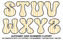Honey bee Alphabet png clipart, honey bee letters doodle Product Image 4