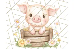 Pastel Farm Nursery PNG Clipart, Baby Animals And Elements Product Image 2