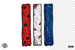 4th of July Brushstrokes Clipart Product Image 1