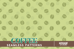 Coffee Lover Seamless Pattern Surface Design PNG DTF Latte Product Image 1