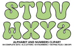 Mermaid Scales Alphabet Letters &amp; Numbers Clipart PNG 300DPI Product Image 4