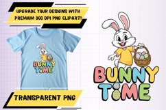 Cute PNG Template for Tote Bag Sublimation , Easter Bunny Product Image 1