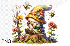 Gnome With bee Sublimation - Clipart PNG Design Product Image 1