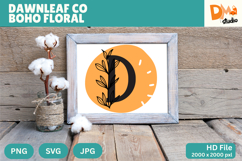 Dawnleaf Co Boho Floral Monogram Product Image 1