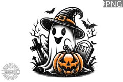 Halloween Ghost Sublimation Design - High-Quality 300 Dpi Product Image 1