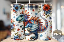 4th Of July Dinosaur Tumbler Bundle - 15 Designs Product Image 15