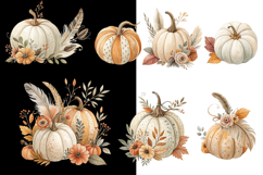 Boho pumpkin illustration Cozy autumn Halloween Spoky season Product Image 2