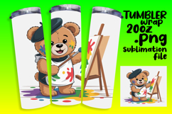 GORGEOUS 20oz Tumbler Wrap for Gifts , Cute Bear Product Image 1
