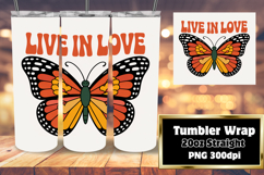 RICH 20oz Tumbler PNG Design , Butterfly Product Image 1