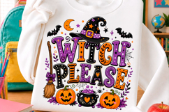 Witch Please Cute Halloween Pumpkin PNG Product Image 1