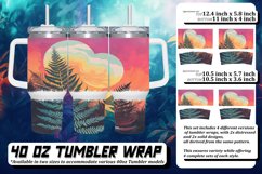 Chic Retro Floral Tumbler 40oz: Vibrant Style Product Image 1