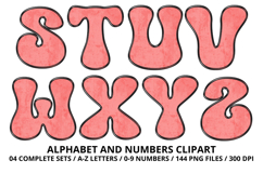 Summer Alphabet &amp; Numbers PNG Clipart Doodle Letters 300 DPI Product Image 4